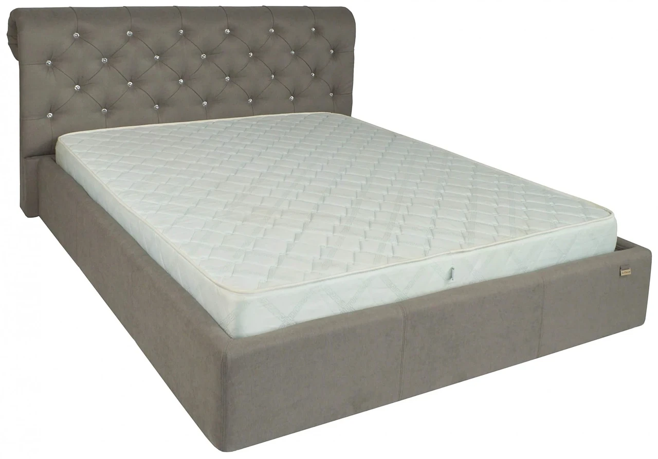 Ліжко London VIP 140 х 190 см Fibril 12 C1 З додатковою металевою цільнозварною рамою Сірий, фото 1