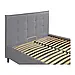 Ліжко Monica VIP Wood На ніжках 140 x 190 см Lili З додатковою металевою цільнозварною рамою Темно-сірий, фото 2