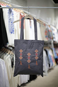 Еко сумка "Китиці" графіт