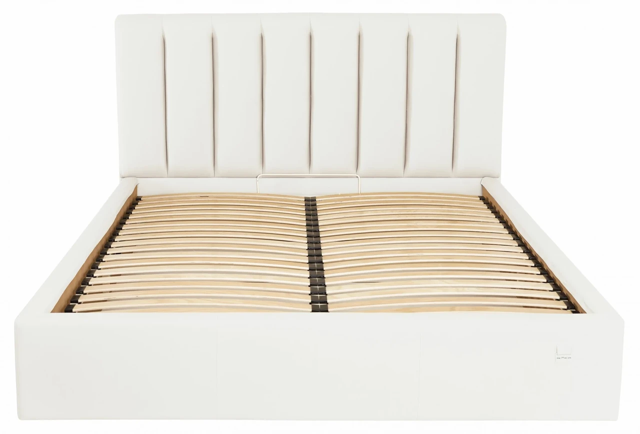 Ліжко Sanam VIP 120 х 190 см Fly 2200 З додатковою металевою цільнозварною рамою Білий, фото 1