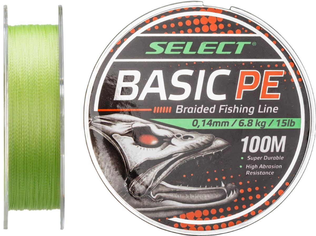 Шнур Select Basic PE Light Green 150m 0.22mm 30lb/13.6kg (99262) 1870.18.69, фото 1