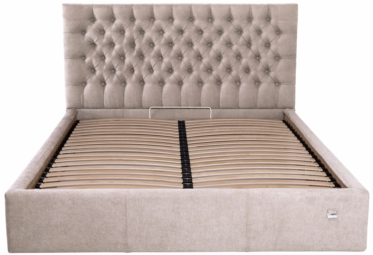 Ліжко Cambridge VIP 140 х 190 см Місті Mocсо З додатковою металевою цільнозварною рамою Мокко, фото 1