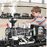 Залізниця паровий локомотив з димом 5 метрів велика 4 вагони, фото 10