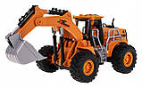 Екскаватор з дистанційним управлінням 1:22 з функцією диму гумові шини Led-світло, фото 3