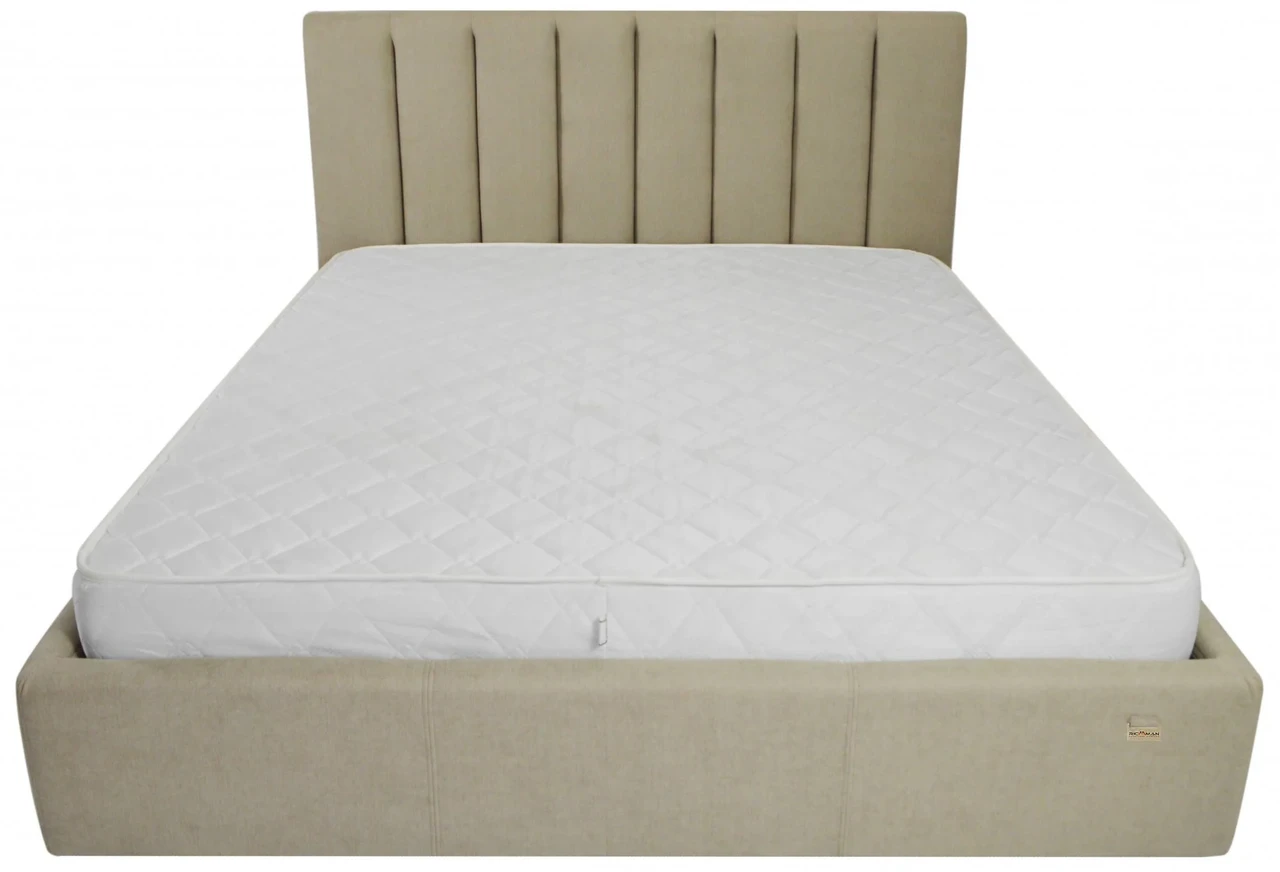 Ліжко Двоспальне Sanam Standart 160 х 190 см Fibril 10 Темно-бежевий, фото 1