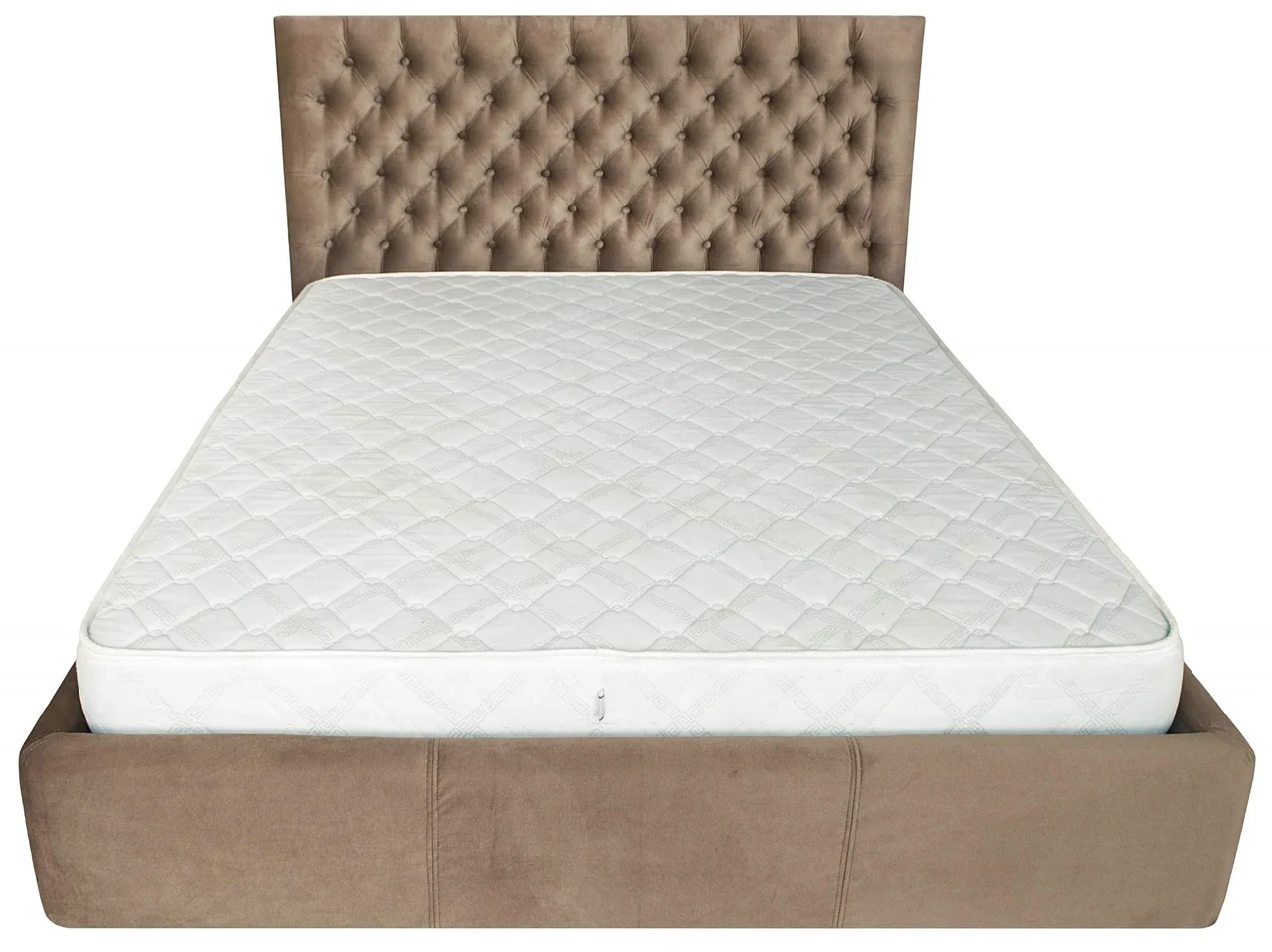 Ліжко Cambridge VIP 120 х 200 см Missoni 04 З додатковою металевою цільнозварною рамою Світло-коричневий, фото 1