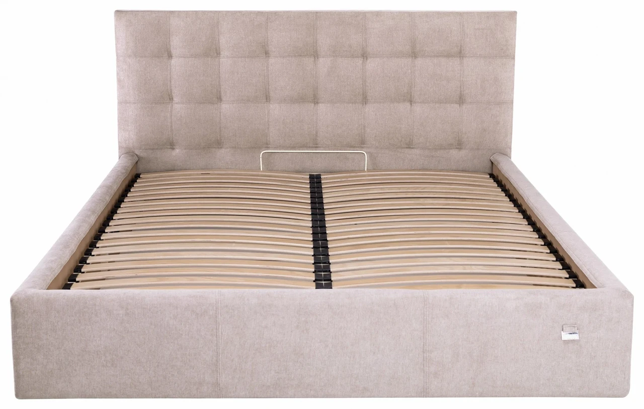 Ліжко Chester VIP 120 х 200 см Місті Mocco З додатковою металевою цільнозварною рамою Мокко, фото 1