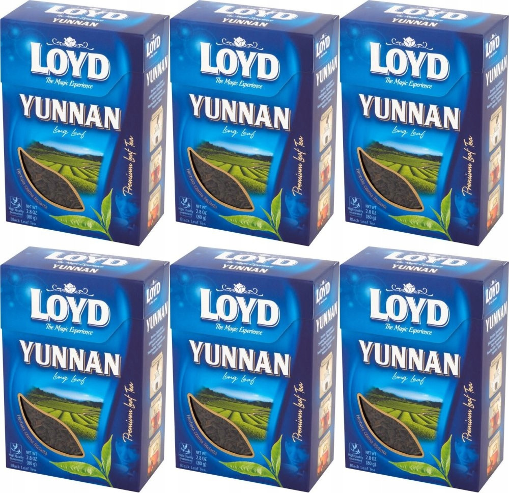 Китайський чорний листовий чай Yunnan Long Leaf з насиченим смаком 80г Loyd X6