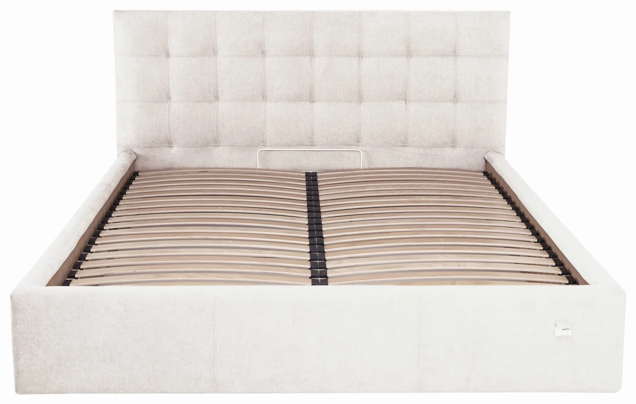 Ліжко Chester VIP 120 х 200 см Місті Milk З додатковою металевою цільнозварною рамою Бежевий, фото 1