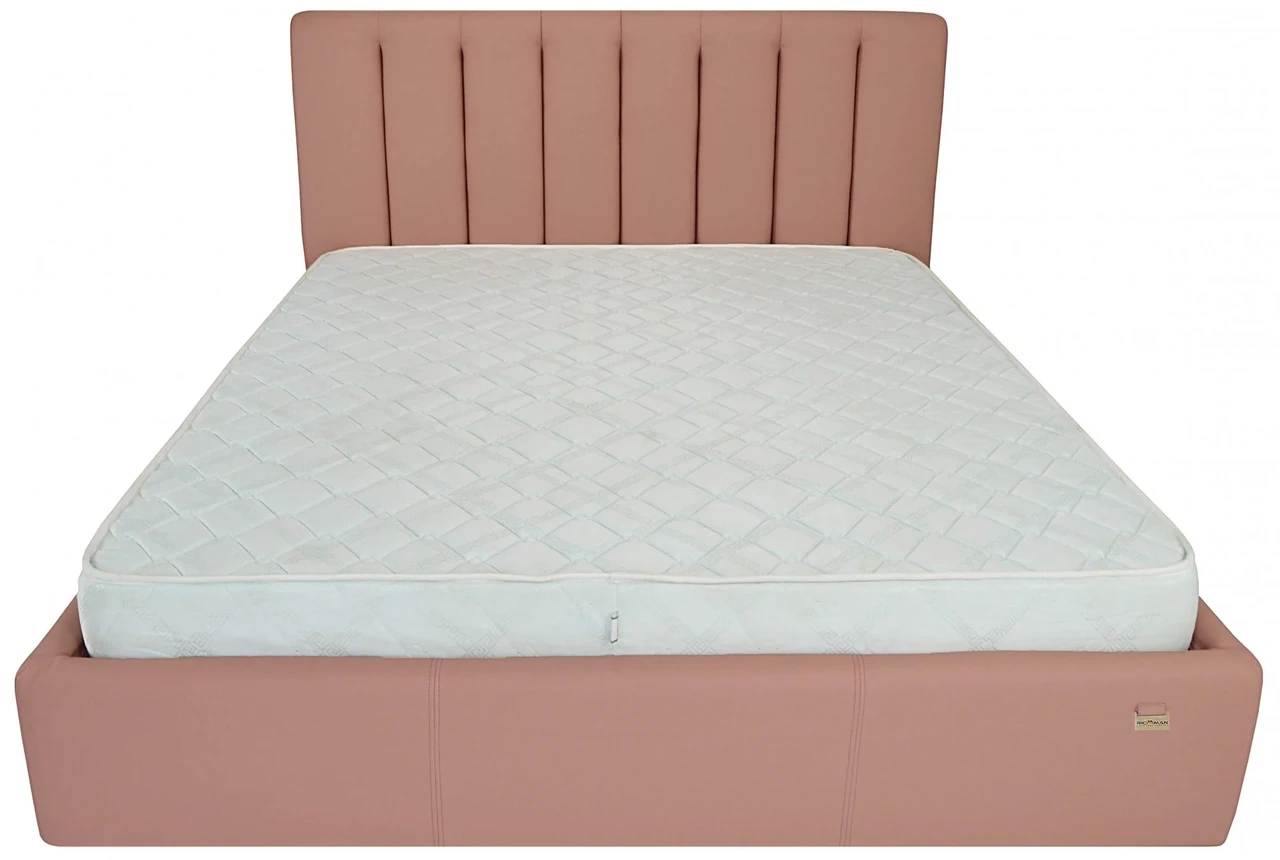 Ліжко Sanam VIP 140 х 190 см Fly 2202 З додатковою металевою цільнозварною рамою Рожевий, фото 1