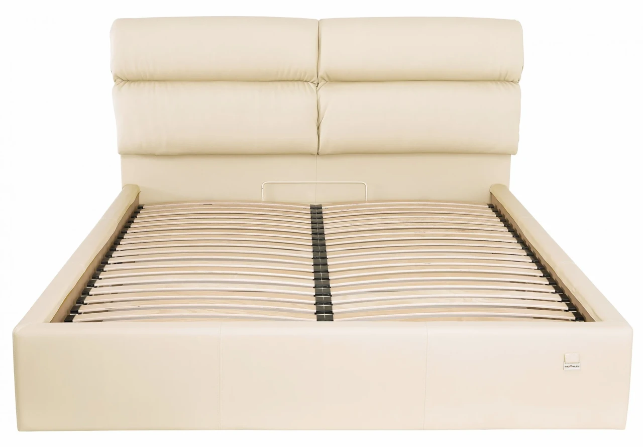 Ліжко Oxford VIP 140 х 200 см Fly 2207 З додатковою металевою цільнозварною рамою Бежевий, фото 1