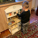 Дерев'яна кухня для дітей + аксесуари плита з аксесуарами горщики з краном + з краном, фото 6
