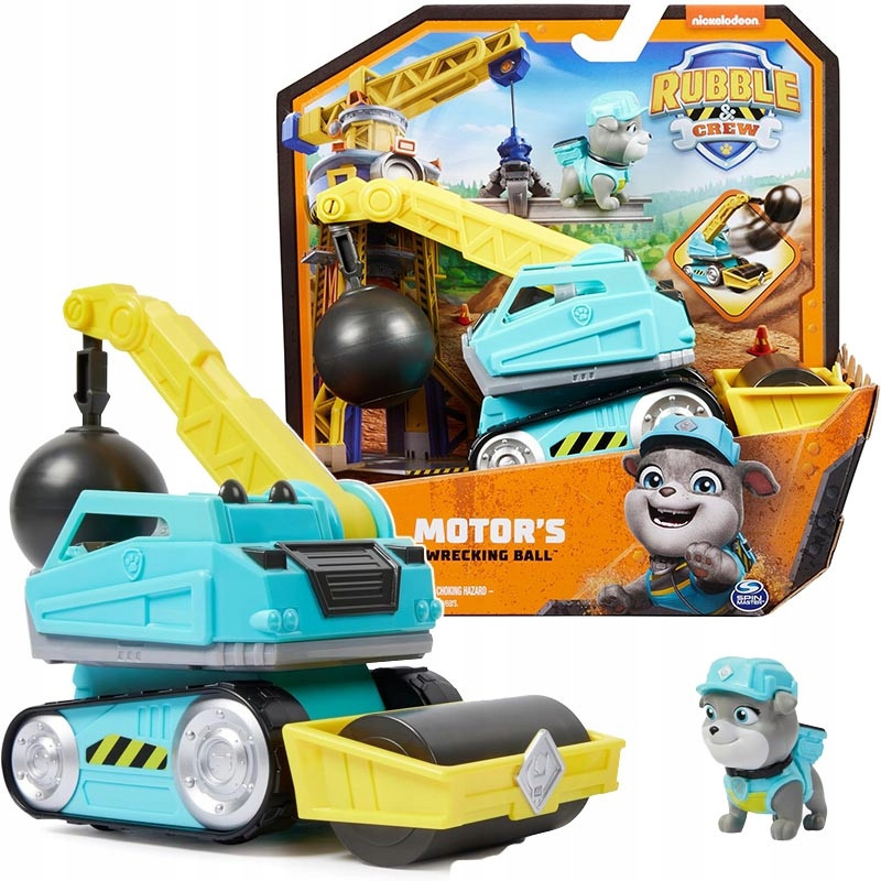 Щенячий патруль Rubble&crew будівельний транспортний засіб мотор куля-руйнівник і фігурка 6см команда з кулею-руйнівником, фото 1