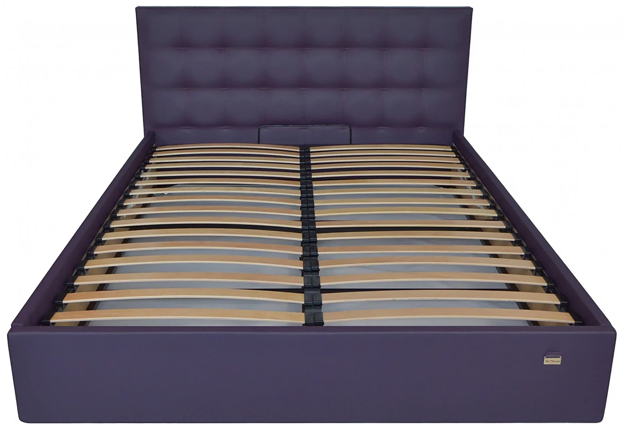 Ліжко Chester VIP 120 х 200 см Madrit-0965 З додатковою металевою цільнозварною рамою Фіолетовий, фото 1