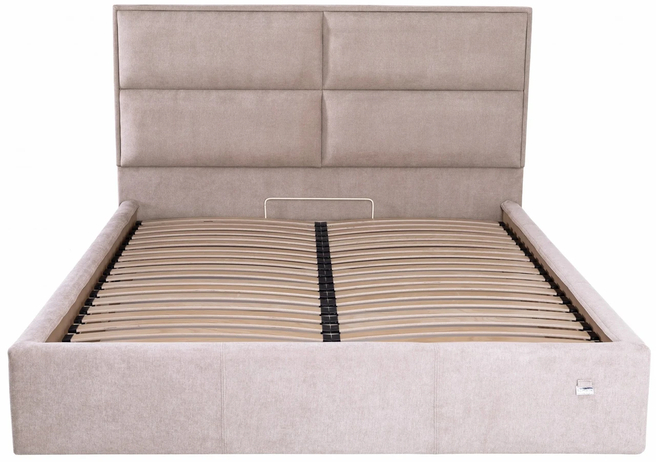 Ліжко Sheffield Comfort 140 х 190 см Місті Mocco З підйомним механізмом та нішою для білизни Мокко, фото 1