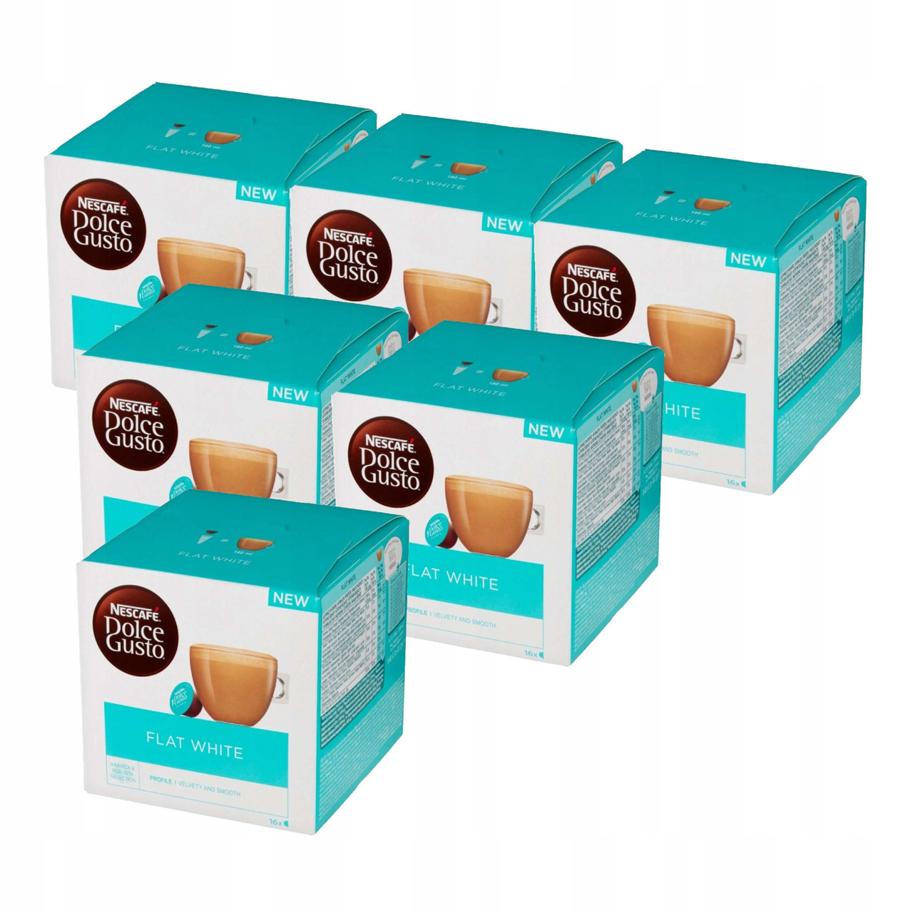 Капсули для Dolce Gusto Nescafe Flat White 16 шт. 6x16 шт.