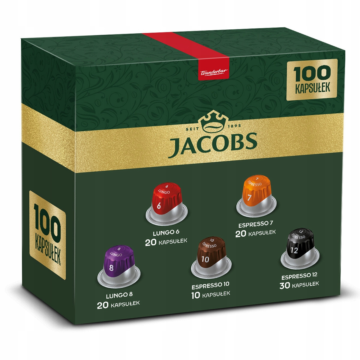 Капсули для Nespresso Jacobs Lungo 10 шт. Nespresso(r)* 100 капсул кава мікс 90+10 безкоштовно!