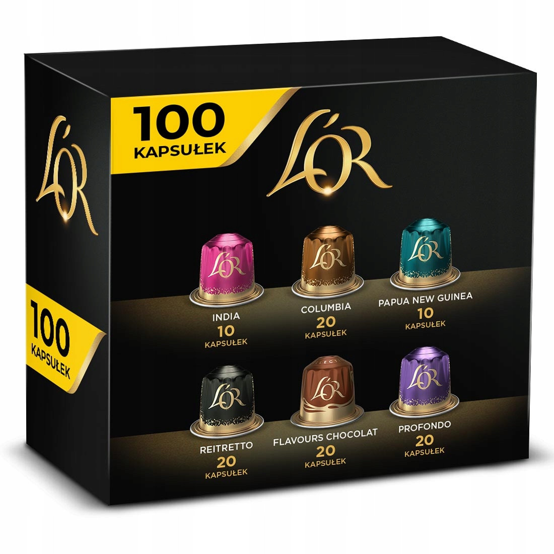 Капсули для Nespresso L'or алюмінієві 100 шт. Nespresso(r)* кава 100% арабіка 90+10 безкоштовно!