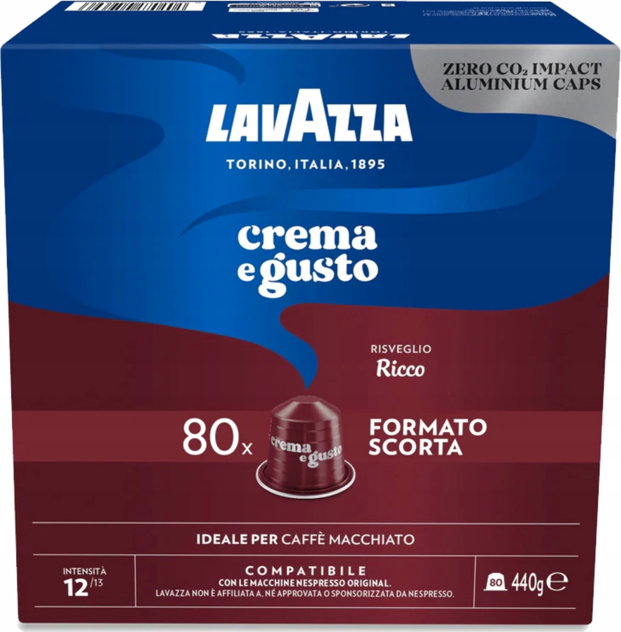 Капсули для Nespresso Lavazza Crema Gusto Ricco 80 шт.