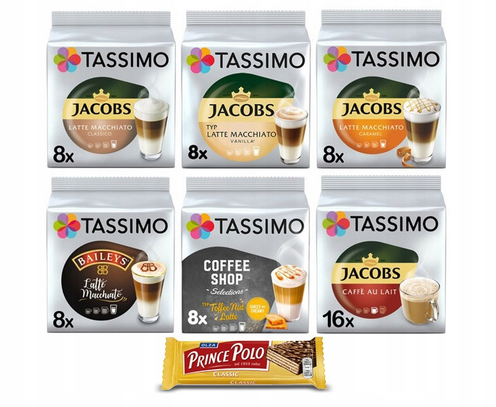 Капсули Tassimo набір молочної кави 5+1 упаковка Oreo Original Prince Polo безкоштовно