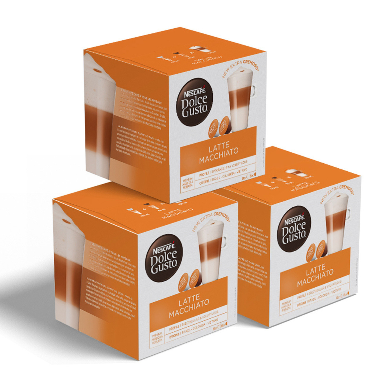 Nescafé Dolce Gusto Latte Macchiato – капсули з кавою 3x16 шт. кава в капсулах Nescafe 8+8