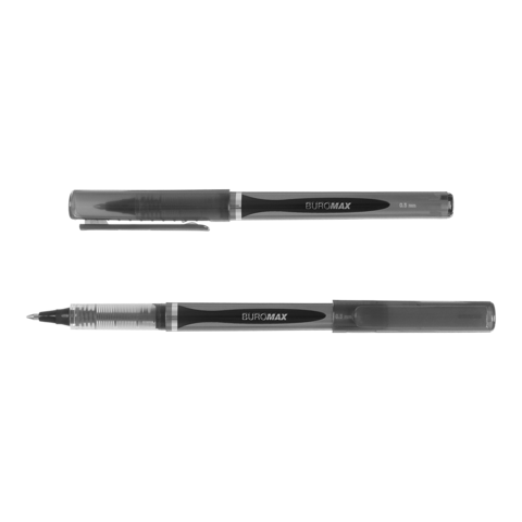 Ручка ролер 0.5 мм, чорний, фото 1