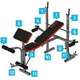 Регульована тренувальна лавка Neo-sport лавка для вправ молельник, фото 2