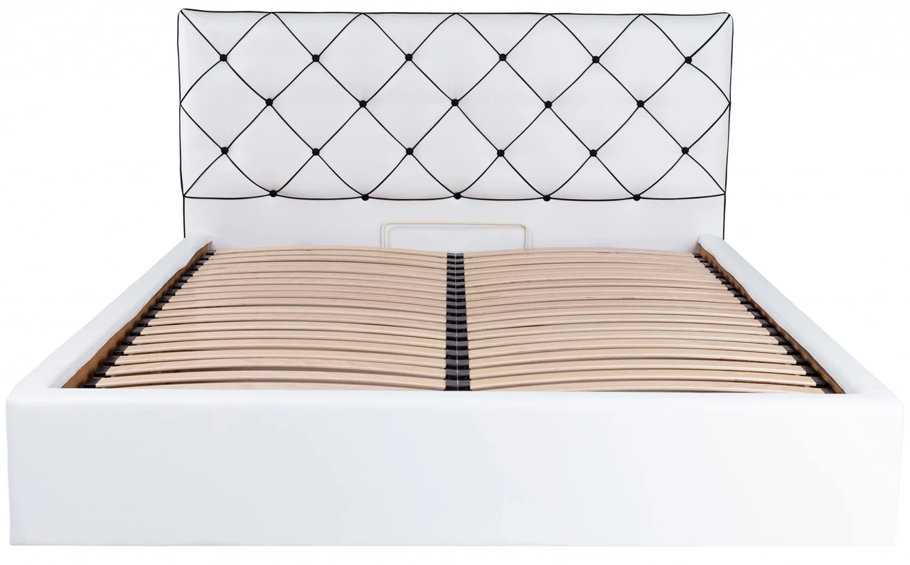 Ліжко Melissa VIP 140 х 190 см Fly 2200 З додатковою металевою цільнозварною рамою Білий, фото 1