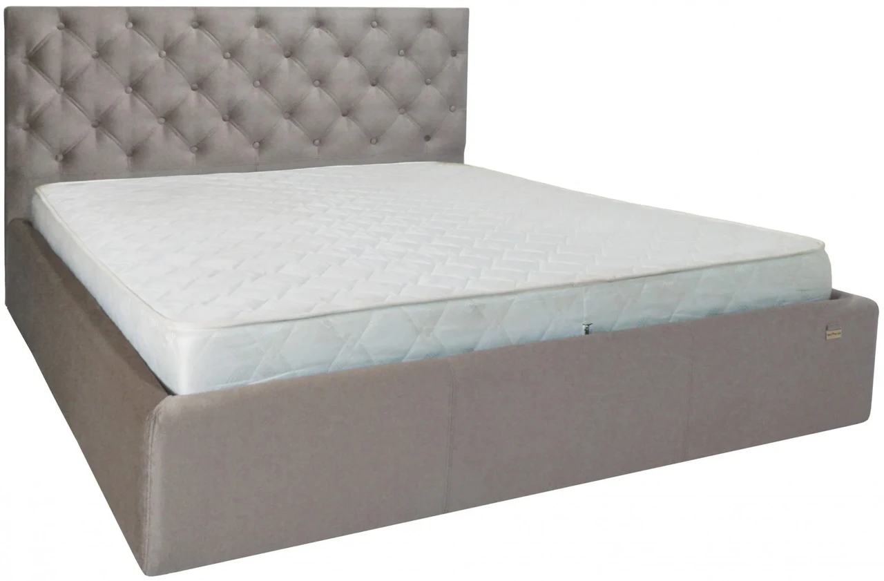 Ліжко Двоспальне Coventry Comfort 160 х 190 см Missoni 008 З підйомним механізмом та нішою для білизни Сірий, фото 1