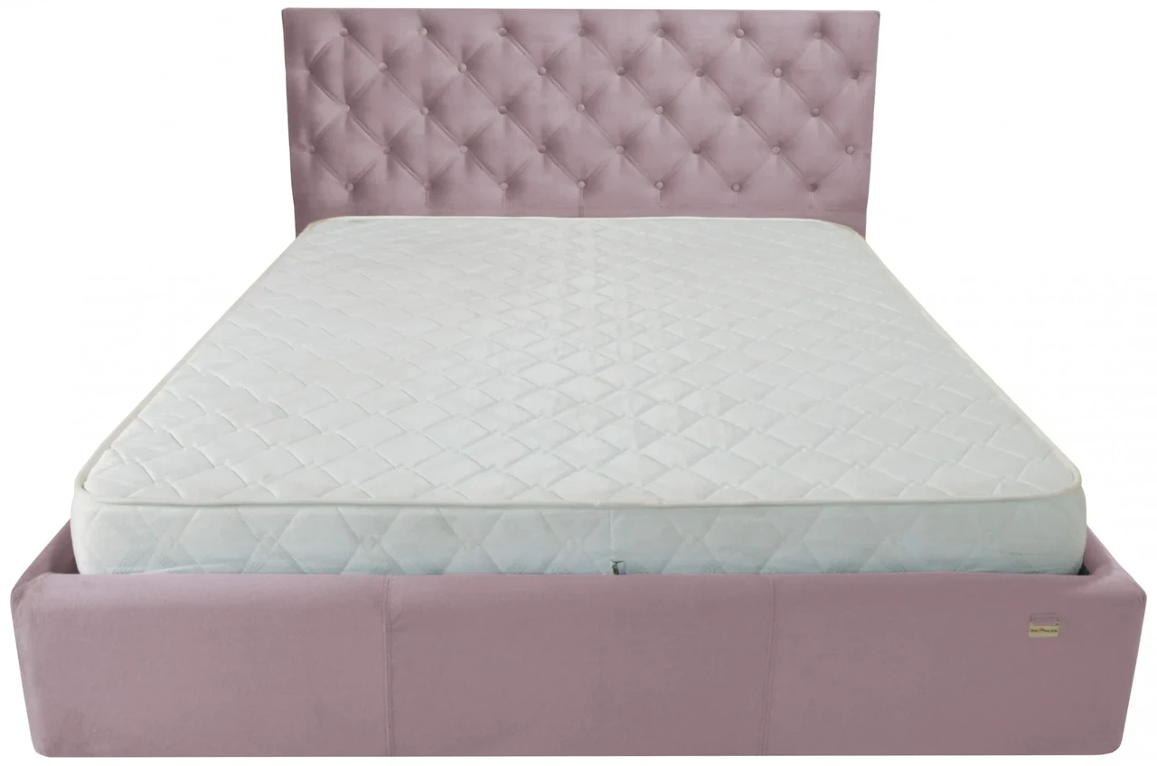 Ліжко Coventry Comfort 140 х 190 см Missoni 021 З підйомним механізмом та нішою для білизни Темно-рожевий, фото 1