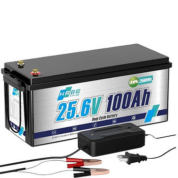 LiFePO4 акумулятор HRBEENERGY 24В 100А·год, для резервного живлення (ДБЖ/UPS) + подарунок зарядний пристрій