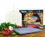 Вулканічний камінь для піци з вулкану етна 38x30 см + лопатка, фото 9