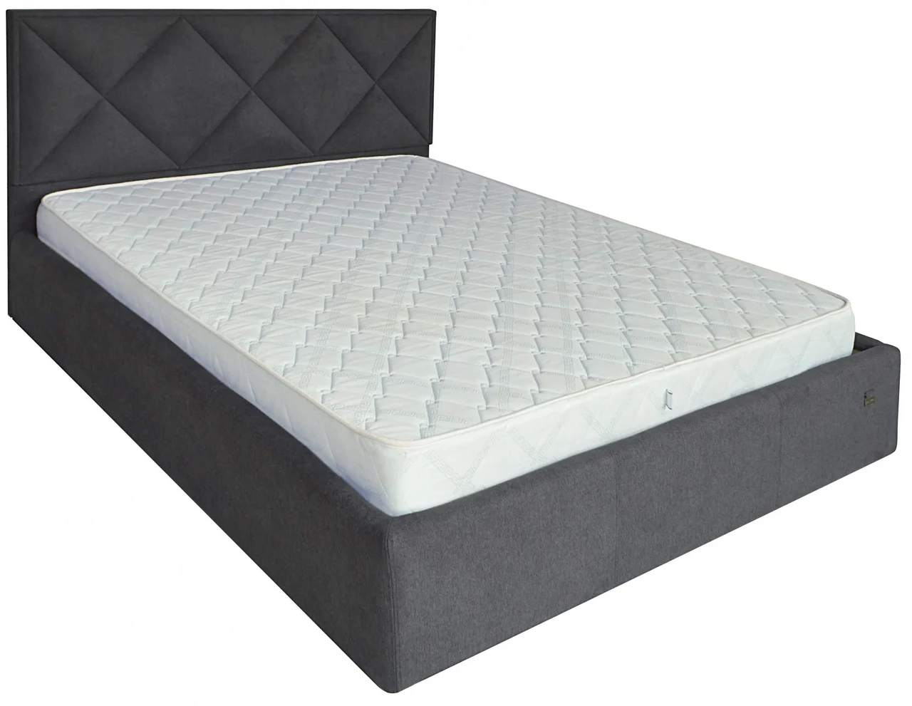 Ліжко Двоспальне Leeds Standart 160 х 190 см Місті Dark Grey A1 Темно-сірий, фото 1