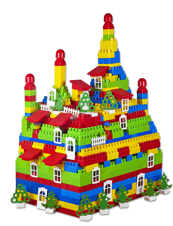 Конструктор бая к2 500 елементів 0193 шт. мішок+поїзд, фото 1