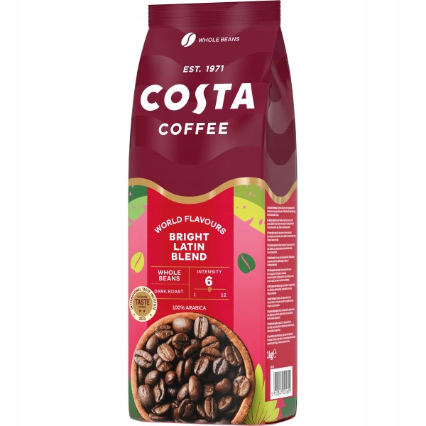 Кава в зернах арабіка Costa Coffee Costa) 1000 г Kg яскрава суміш 100%