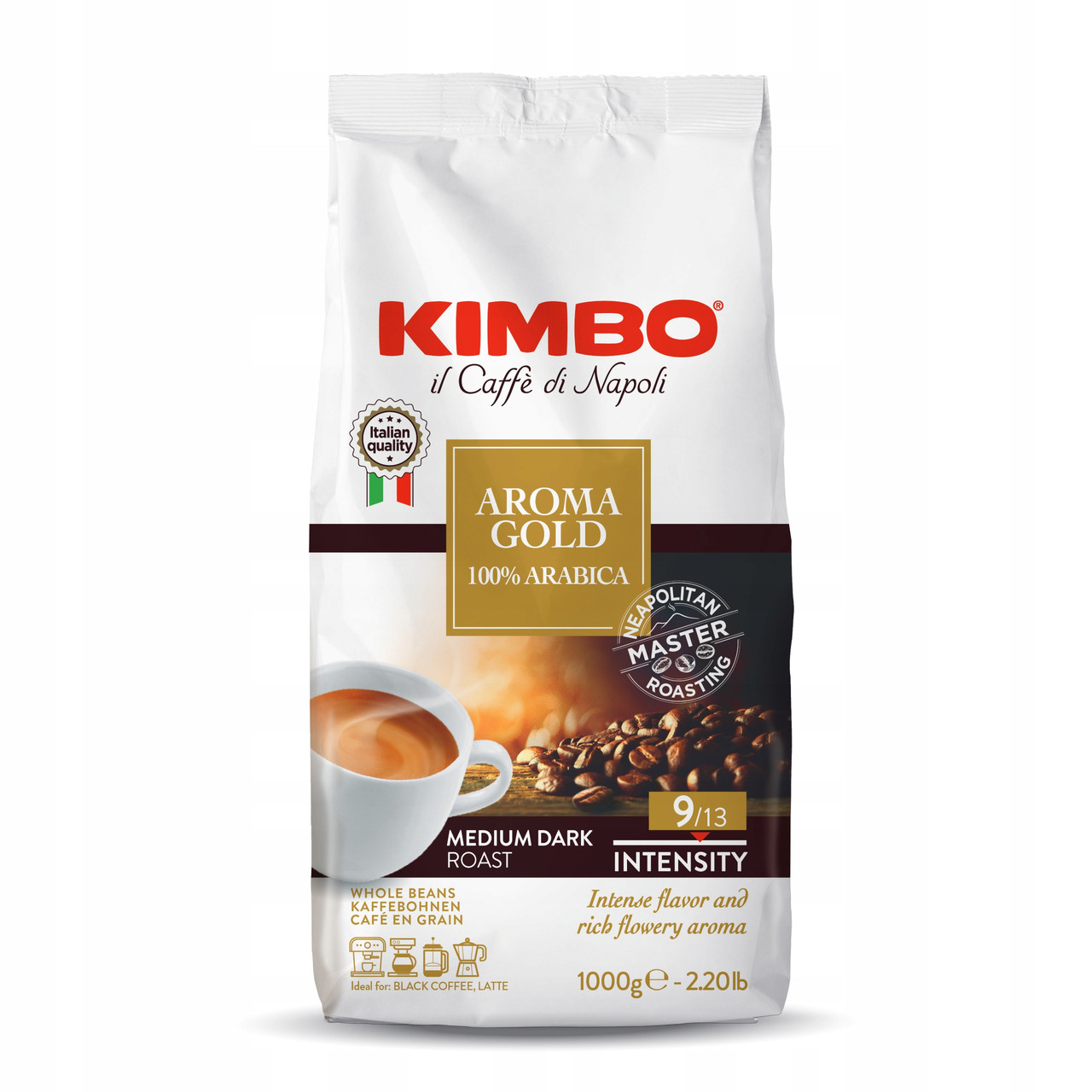 Кава в зернах арабіка Kimbo Aroma Gold 1000 1кг