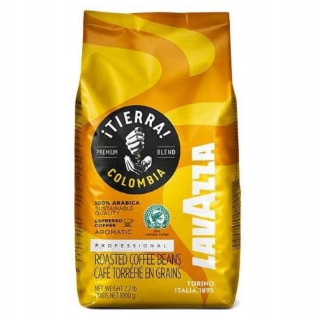 Зернова кава арабіка Lavazza Tierra Colombia 1000 г чорна 1 кг