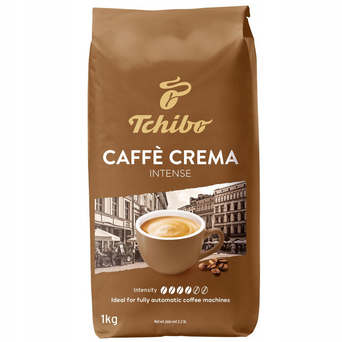 Кава в зернах арабіка Tchibo Caffè Crema Intense 1000 г кава 1кг