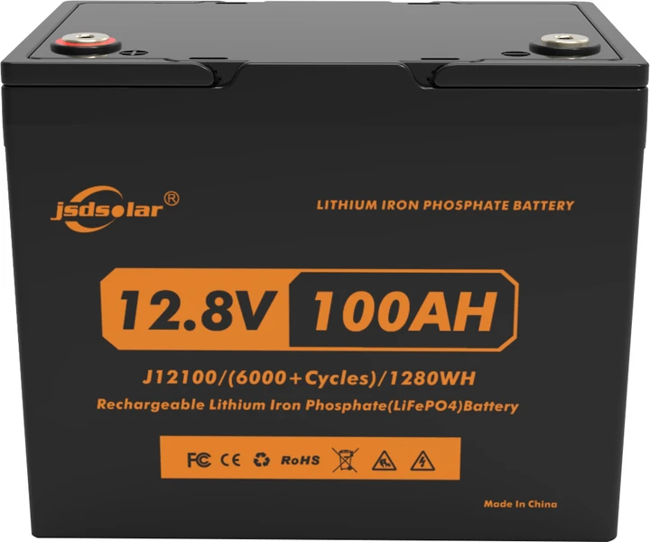 Акумулятор Jsdsolar J12100 LIFePO4 100A,12.8V літій-залізо-фосфатний для резервного живлення, фото 1