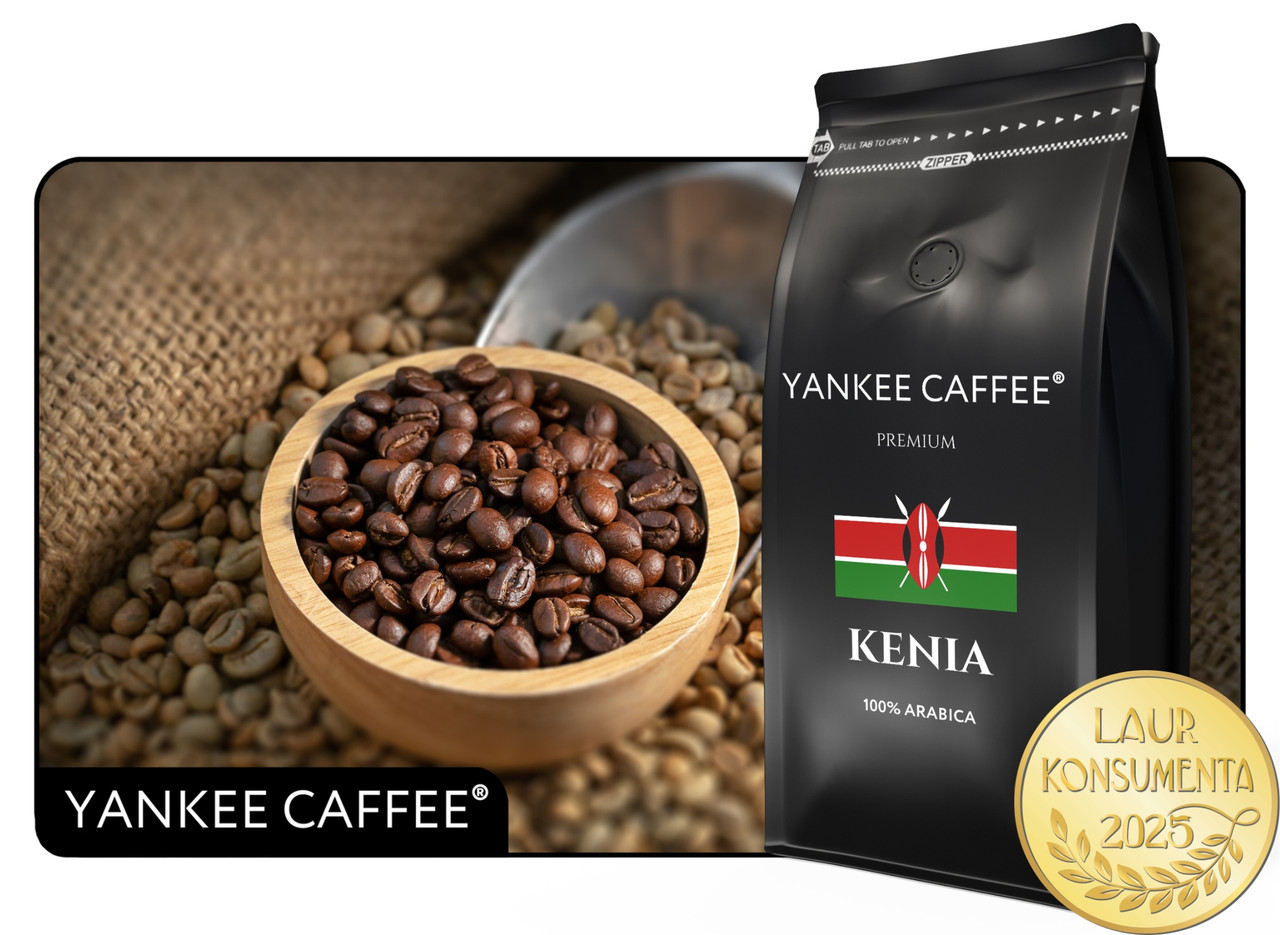 Зернова кава арабіка Yankee Caffee кенія 2000 г 2x1кг 100% свіжо обсмажена з обсмажування для кавомашини