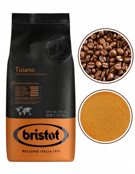 Суміш зернової кави Bristot Tiziano 1000 г чорна 1кг
