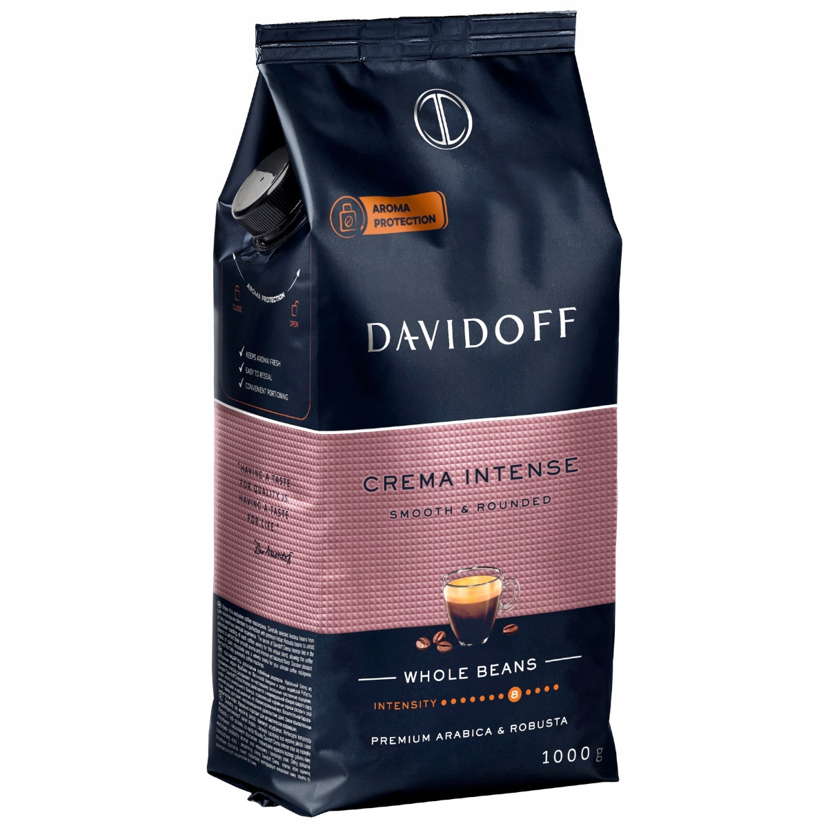 Зернова кава змішана Davidoff Cafe Creme 1kg 1000 Caffe Intense