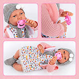 Лялька "бобас" велика інтерактивна реалістична з соскою Kinderplay говорить 41 см, фото 6