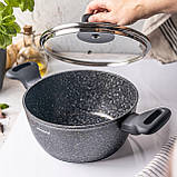 Комплект мармурових каструль на 6 елементів для індукційних плит Klausberg Kb-7673 набір каструль для газу, фото 5