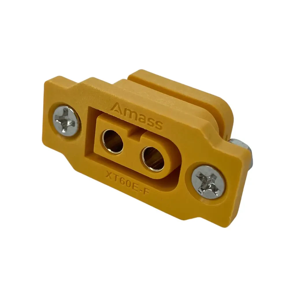 Гніздо живлення Amass XT60E-F монтажне, 2-конт., жовте