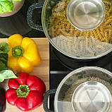 Комплект чорних керамічно-мармурових кастрюль Zilner для індукційної плити та ґазу набір 12 шт. діаметром 16/20/20/22/24/28 см, фото 5