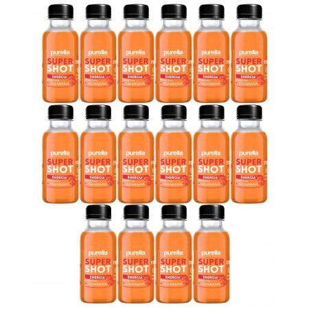 Supershot енергія Purella Superfoods імбир гуарана натуральний 16x100ml + набір