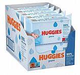 Набір з 2 шт. Мега-набір 10 шт. 56 штук Huggies Pure 99% зволожені серветки для дітей, фото 4
