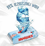 Набір з 2 шт. Мега-набір 10 шт. 56 штук Huggies Pure 99% зволожені серветки для дітей, фото 5