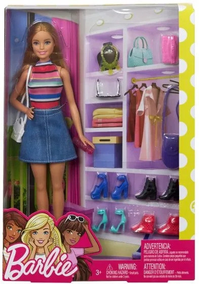 Лялька Barbie Fvj42 23 см з аксесуарами гардеробом Mattel, фото 1